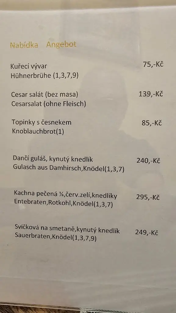 Menu_Penzion Kozabar_Kraslice_image_1