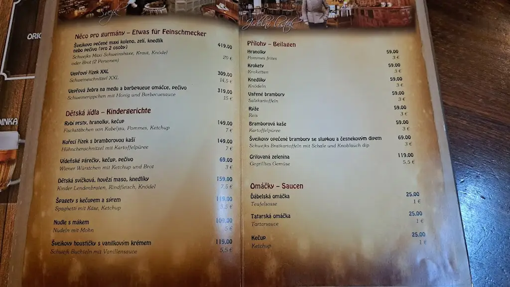 Menu_Hotel restaurant Švejk_Kraslice_image_2
