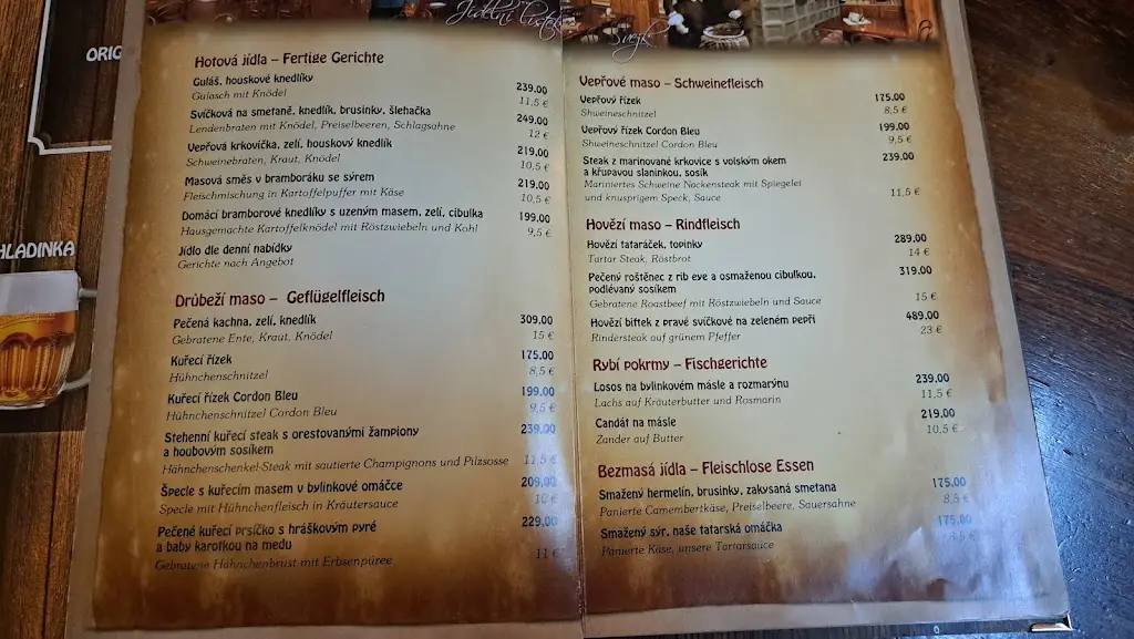 Menu_Hotel restaurant Švejk_Kraslice_image_3