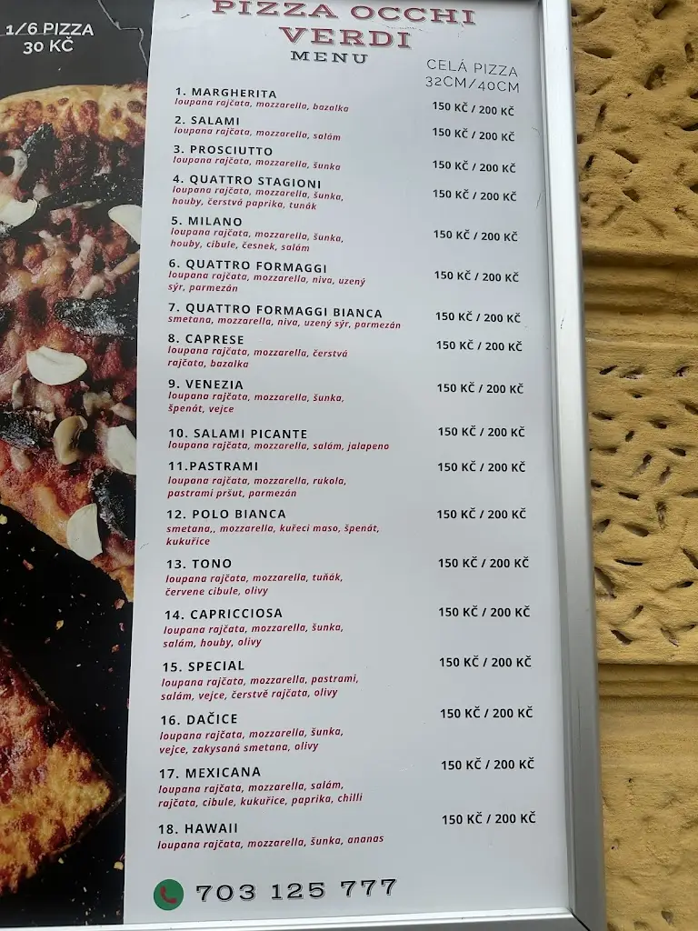 Menu_Pizzeria Occhi Verde_Dačice_image_2