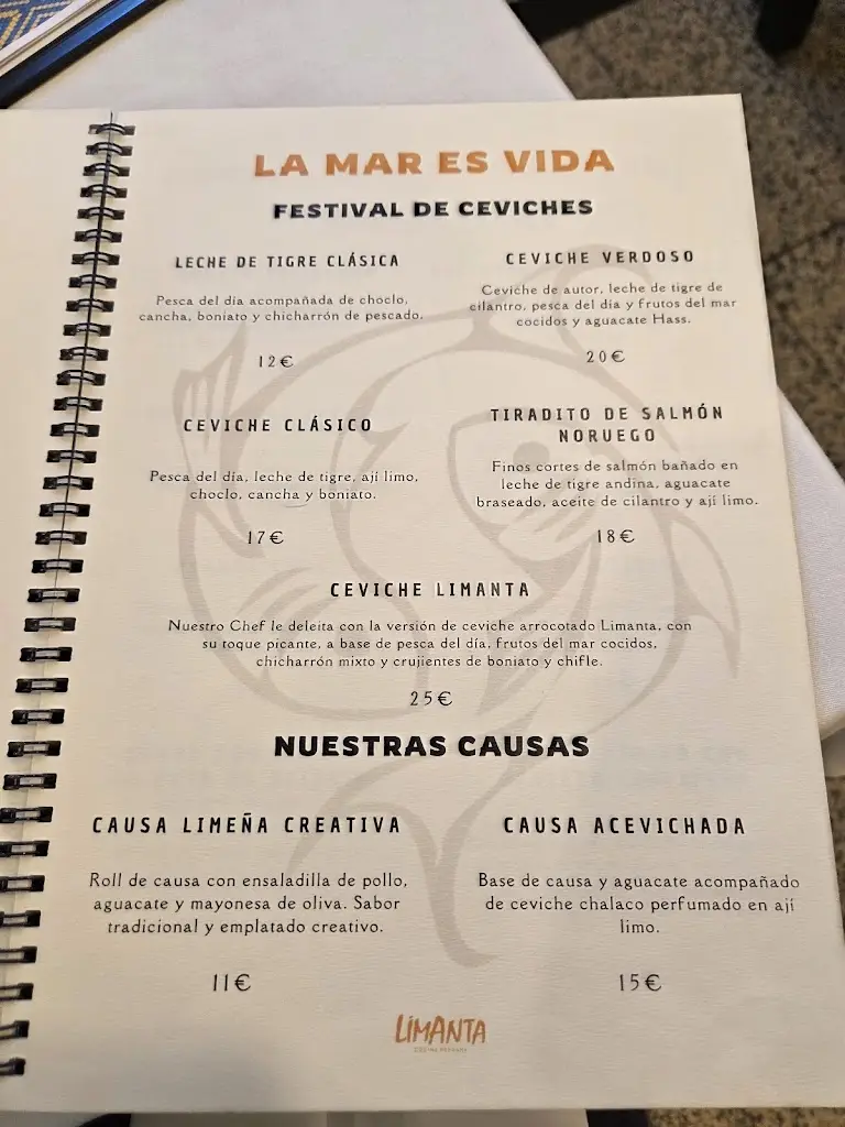 Menu_Limanta Vallecas Restaurante Peruano_Loket_image_1