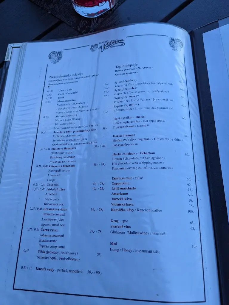 Menu_Restaurace a pension U Tetřeva_Lázně Kynžvart_image_1