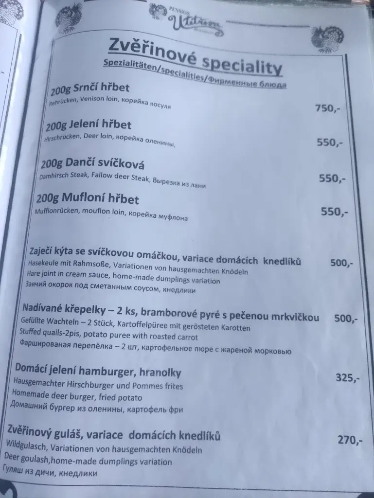 Menu_Restaurace a pension U Tetřeva_Lázně Kynžvart_image_3