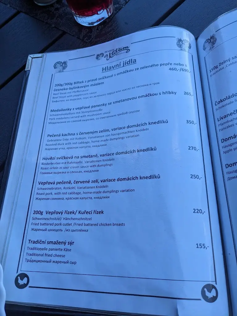 Menu_Restaurace a pension U Tetřeva_Lázně Kynžvart_image_4