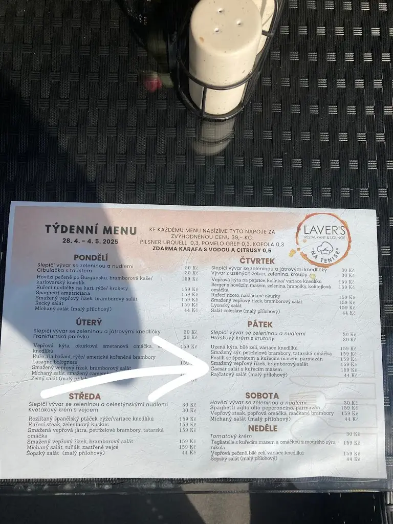 Menu_Laver’s restaurant & lounge_Lázně Kynžvart_image_4