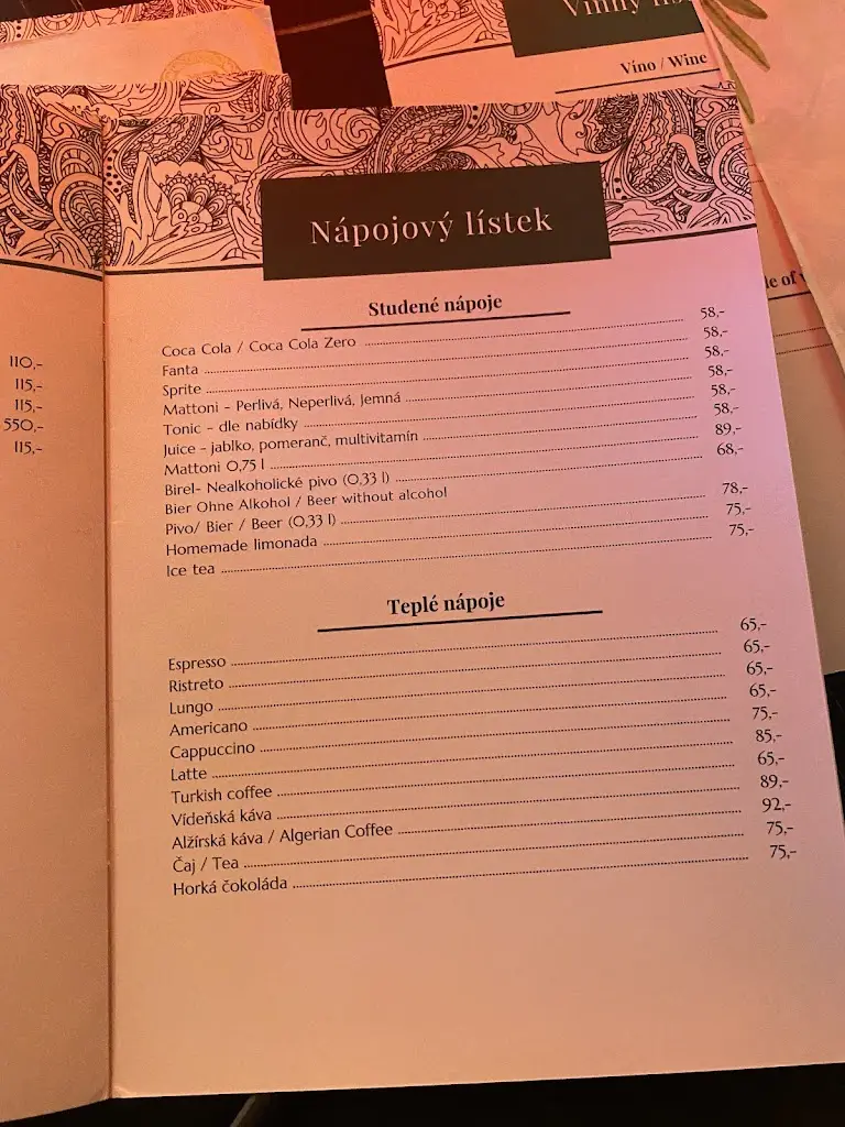 Menu_Fuente restaurant_Lázně Kynžvart_image_2