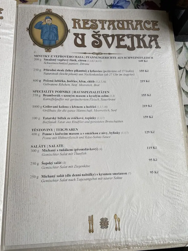 Menu_Restaurace U Josefa Švejka_Lázně Kynžvart_image_2