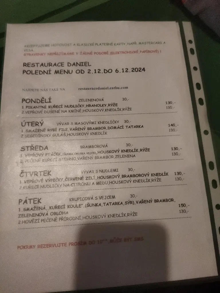 Menu_Restaurace Daniel_Okres Sokolov_immagine_1