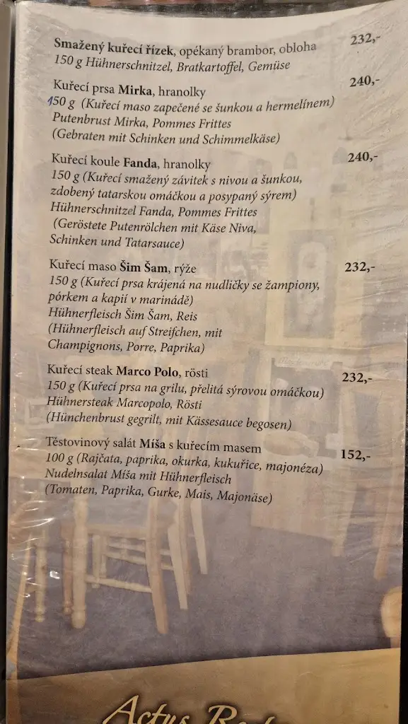 Menu_Restaurace Actus_Sokolov_immagine_1