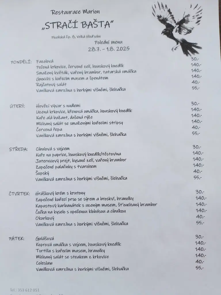 Menu_Restaurace_Velká Hleďsebe_immagine_1