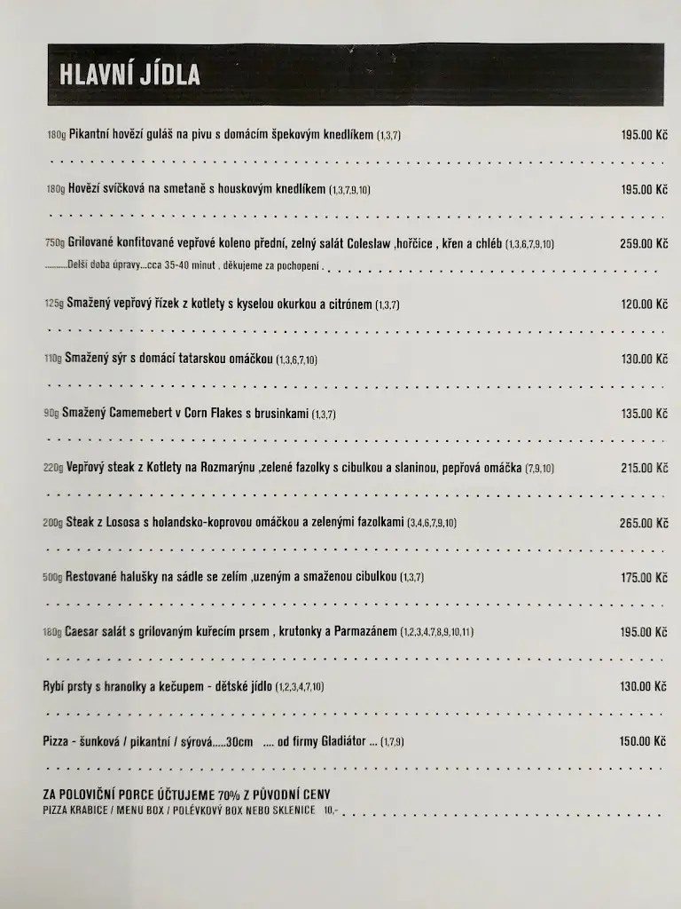 Menu_Hospůdka u Havlů - Sokolovna Toužim_Toužim_image_1