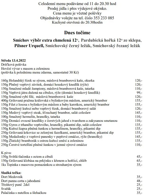 Menu_Pub Cihelna_Žlutice_image_1