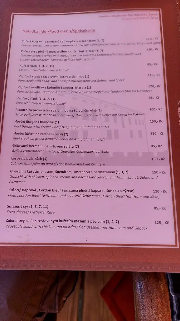 Menu_Restaurace Nad Hradbami_Žlutice_image_1