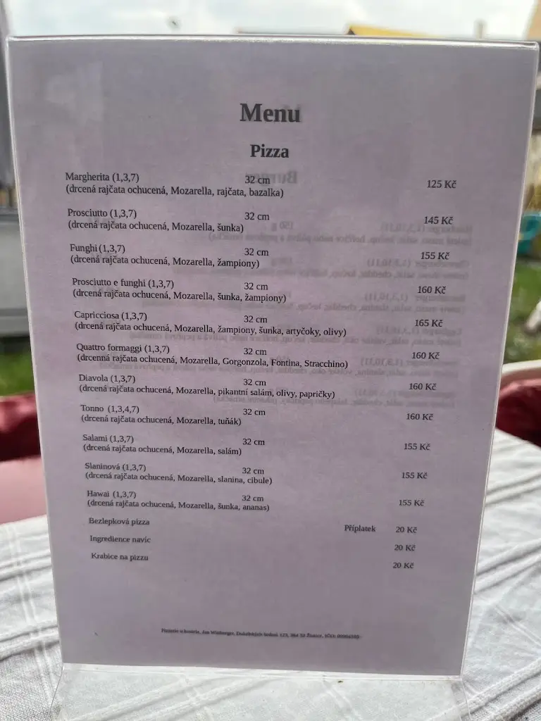 Menu_Pizza & Burger u kostela_Žlutice_image_1