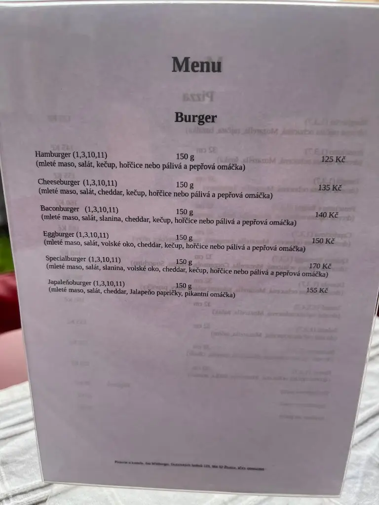 Menu_Pizza & Burger u kostela_Žlutice_image_2