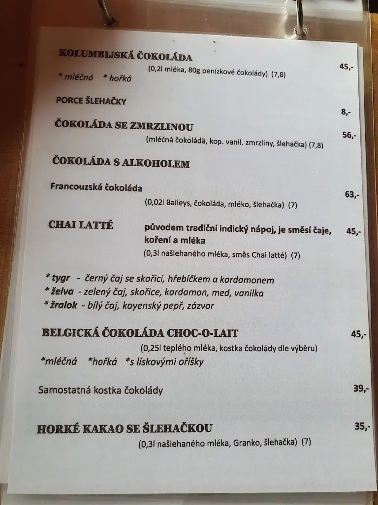 Menu_Franqueza Cafe_Bystřice nad Pernštejnem_immagine_2