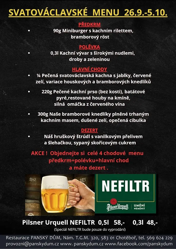 Menu_Restaurace Panský dům Chotěboř_Chotěboř_immagine_3