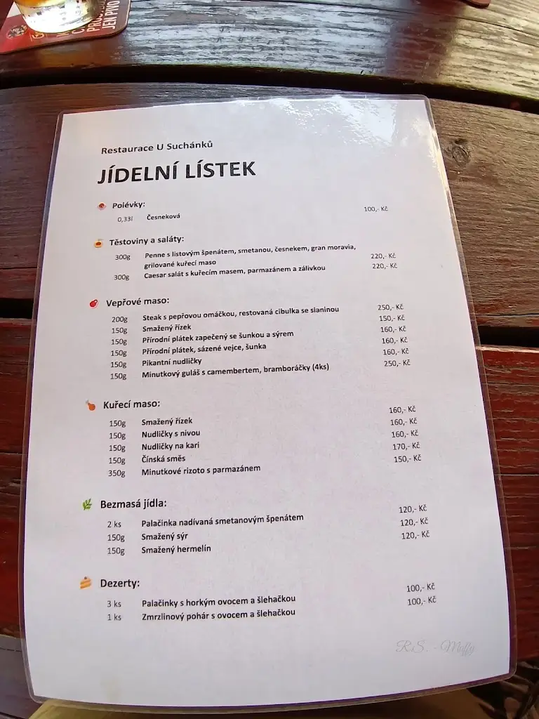 Menu_Restaurace U Suchánků_Dolní Cerekev_immagine_1