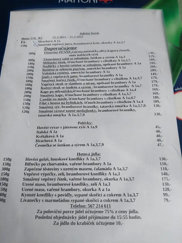 Menu_Plzeňská restaurace U Kapra_Dolní Cerekev_image_3