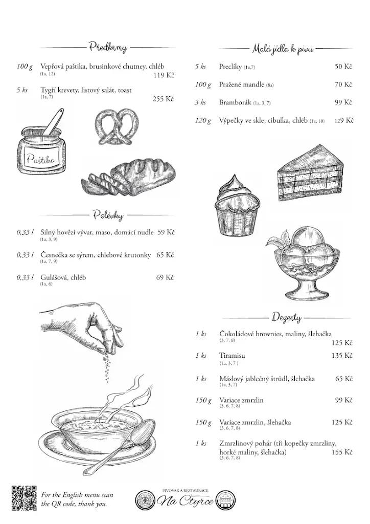Menu_Restaurace Na Čtyrce_Dolní Cerekev_image_1