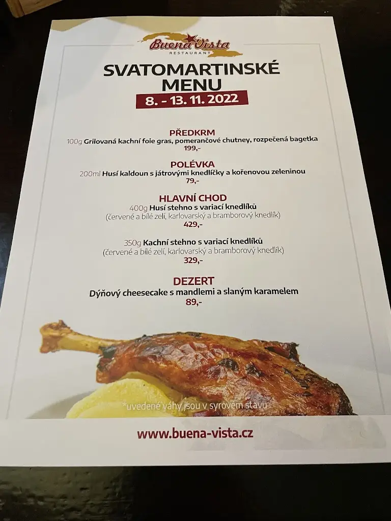 Menu_Buena Vista - Restaurant_Dolní Cerekev_image_3