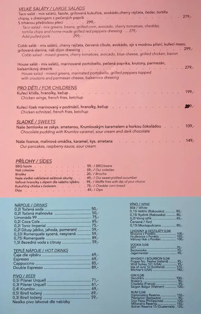 Menu_Restaurant 99_Český Krumlov_immagine_3