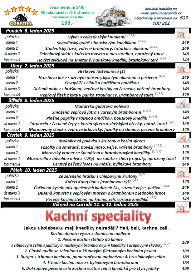 Menu_Restaurace Corrida_Jaroměřice nad Rokytnou_image_1