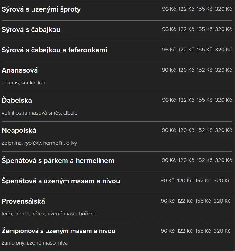 Menu_U Templu pizza-bar_Jemnice_image_2