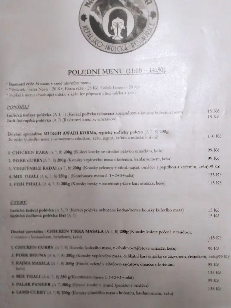 Menu_Indická a Nepálsko Restaurace, Namaste Himalaya, Jihlava_Jihlava_image_4