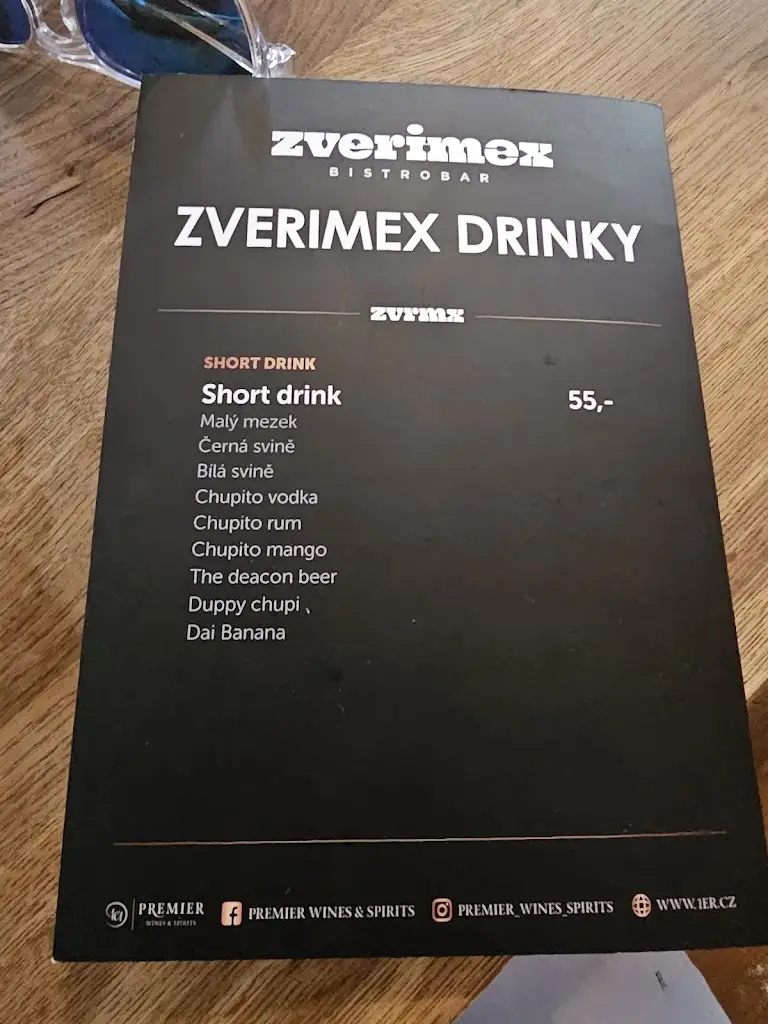 Menu_Zverimex BistroBar_Jihlava_immagine_1