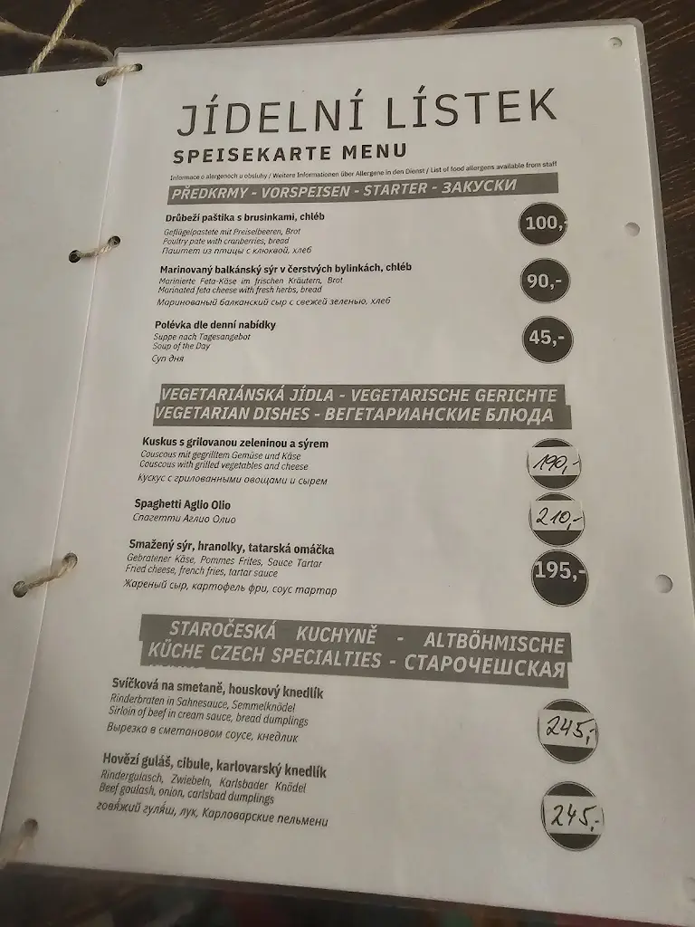 Menu_Travellers restaurant_Český Krumlov_image_3