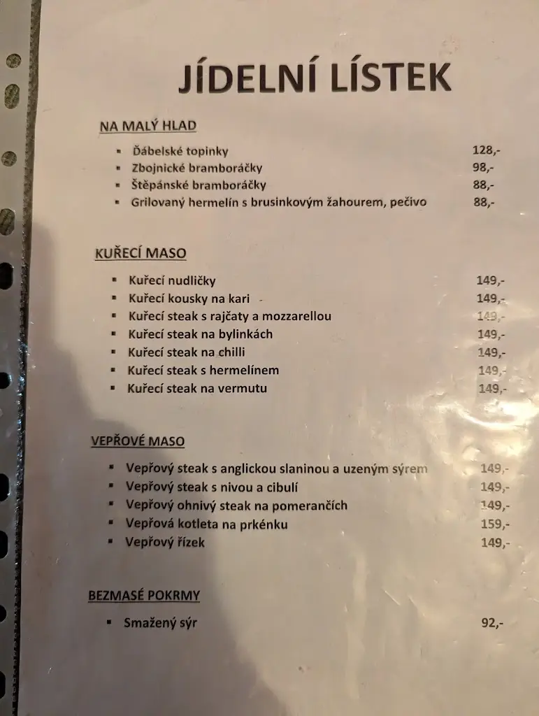 Menu_Restaurace a penzion Olga_Kamenice nad Lipou_immagine_1