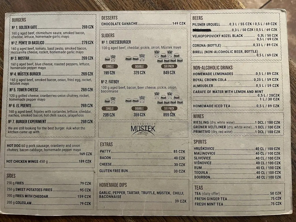 Menu_Můstek Beer&Burger_Český Krumlov_image_2