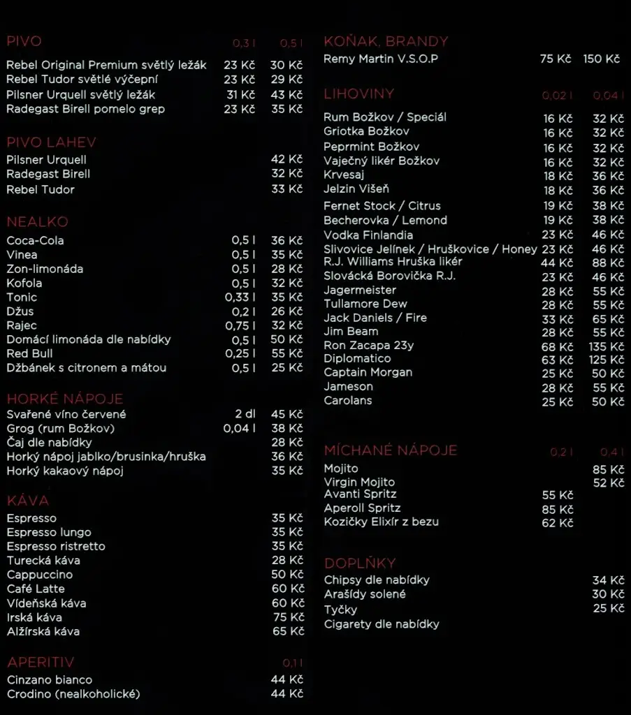 Menu_Restaurace Pendolino_Havlíčkův Brod_image_1