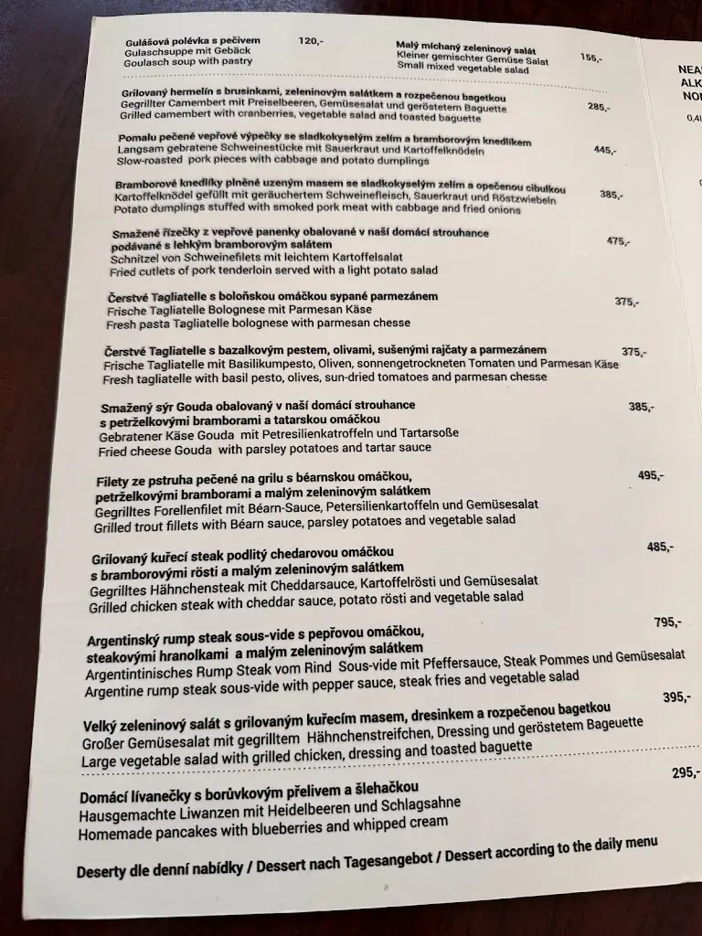 Menu_Bolero Restaurant_Český Krumlov_image_2