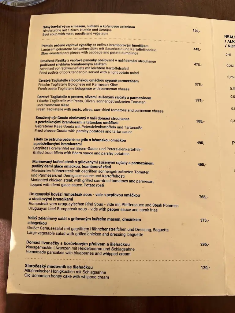 Menu_Bolero Restaurant_Český Krumlov_image_3