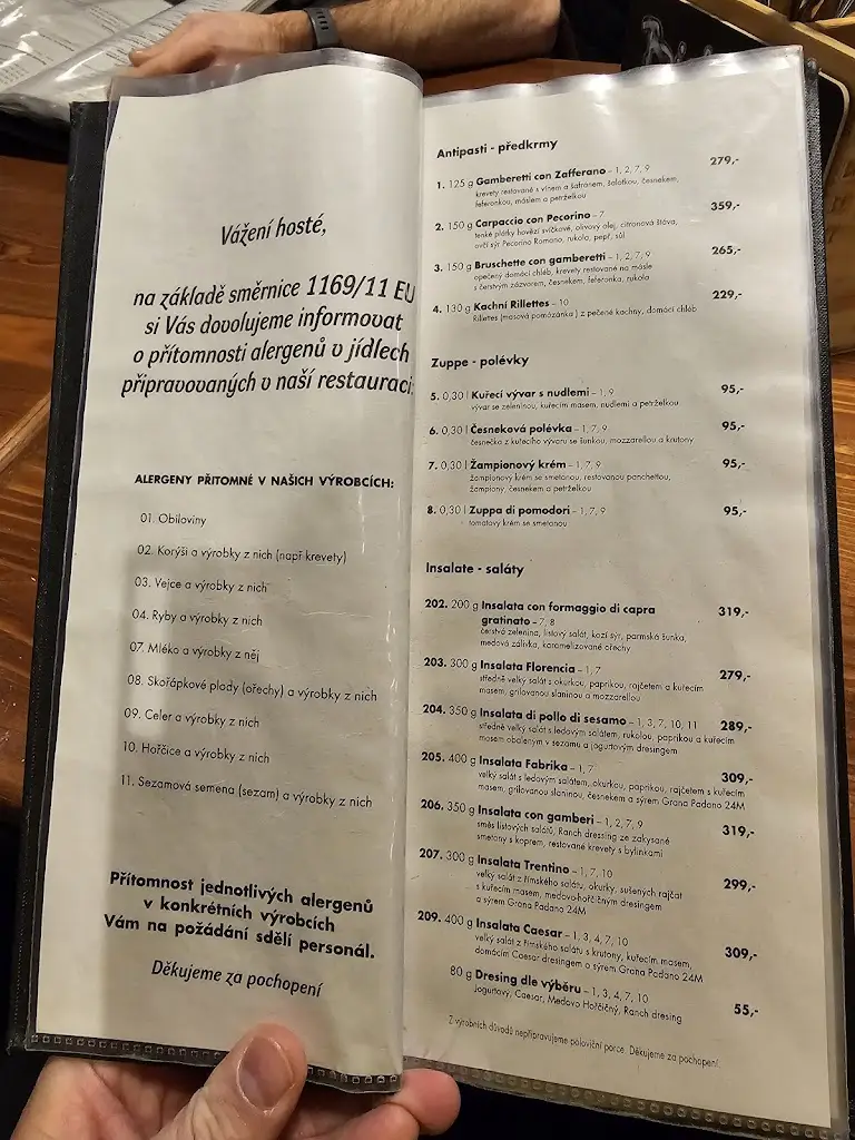 Menu_Restaurace Fabrika pizzerie_Havlíčkův Brod_image_1