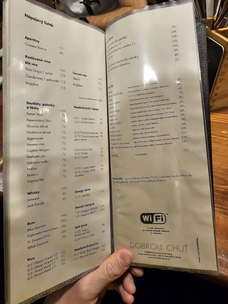 Menu_Restaurace Fabrika pizzerie_Havlíčkův Brod_image_4