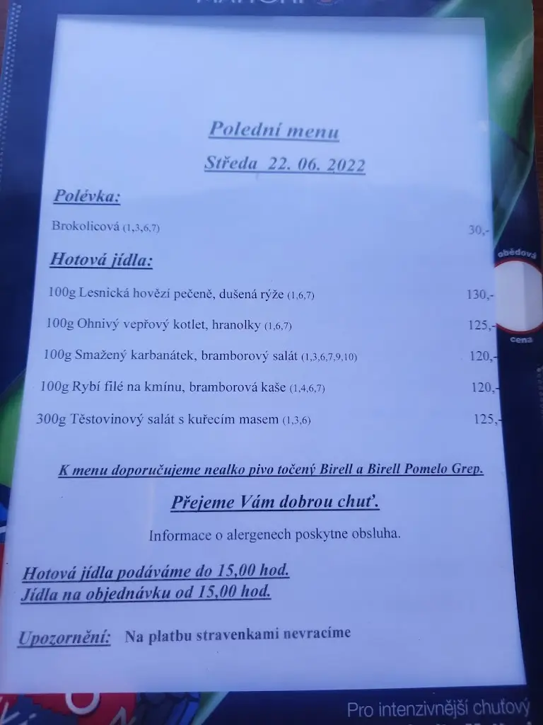 Menu_U PALÁNŮ Inn_Havlíčkův Brod_image_1