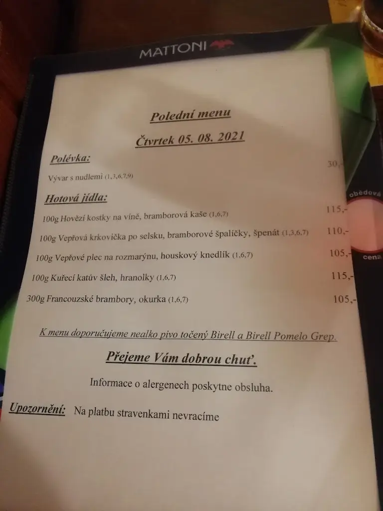 Menu_U PALÁNŮ Inn_Havlíčkův Brod_image_2
