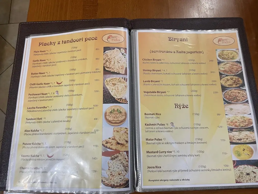 Menu_Taste of India_Havlíčkův Brod_image_1