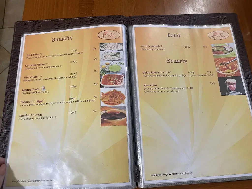 Menu_Taste of India_Havlíčkův Brod_image_3