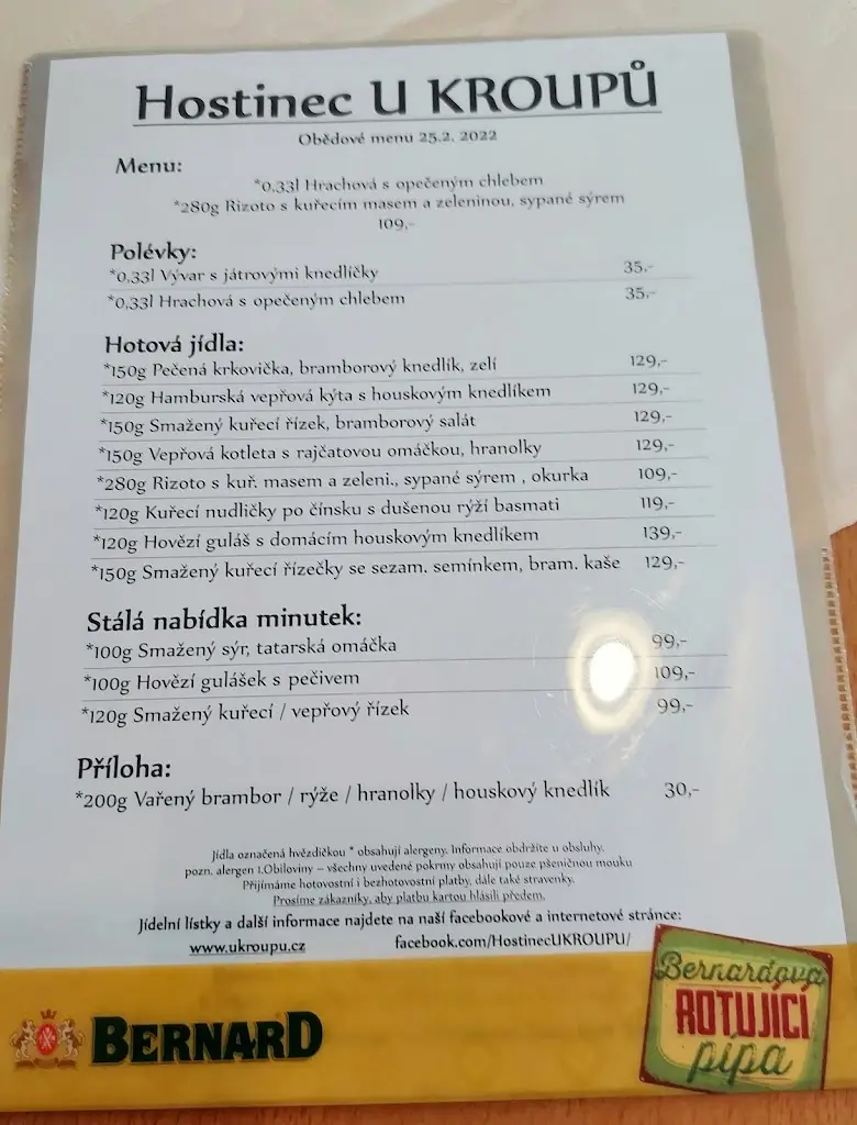 Menu_Hostinec U KROUPŮ_Havlíčkův Brod_image_3