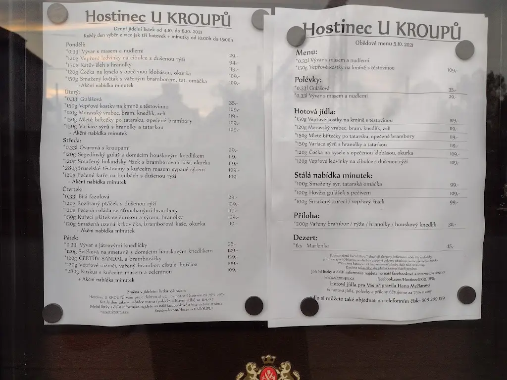 Menu_Hostinec U KROUPŮ_Havlíčkův Brod_image_4