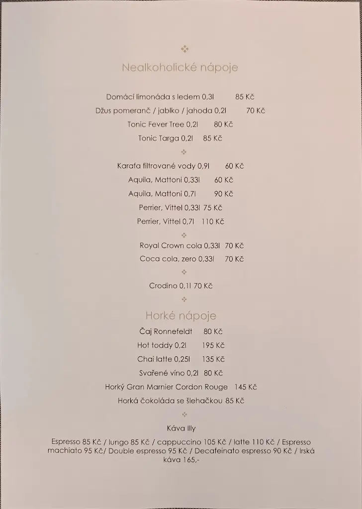 Menu_Le Jardin Restaurant_Český Krumlov_image_1