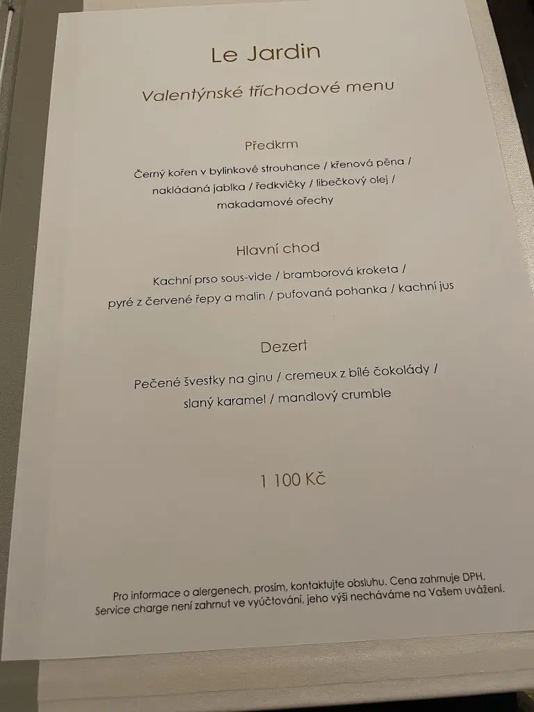 Menu_Le Jardin Restaurant_Český Krumlov_image_4