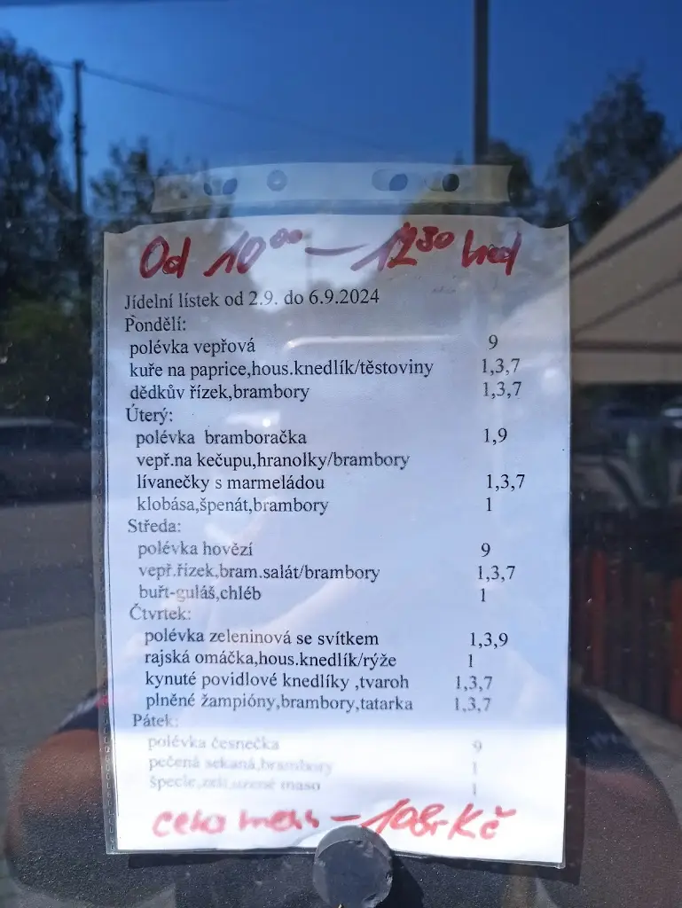 Menu_Restaurace U Panských - Ubytovací Pokoje_Havlíčkův Brod_image_4