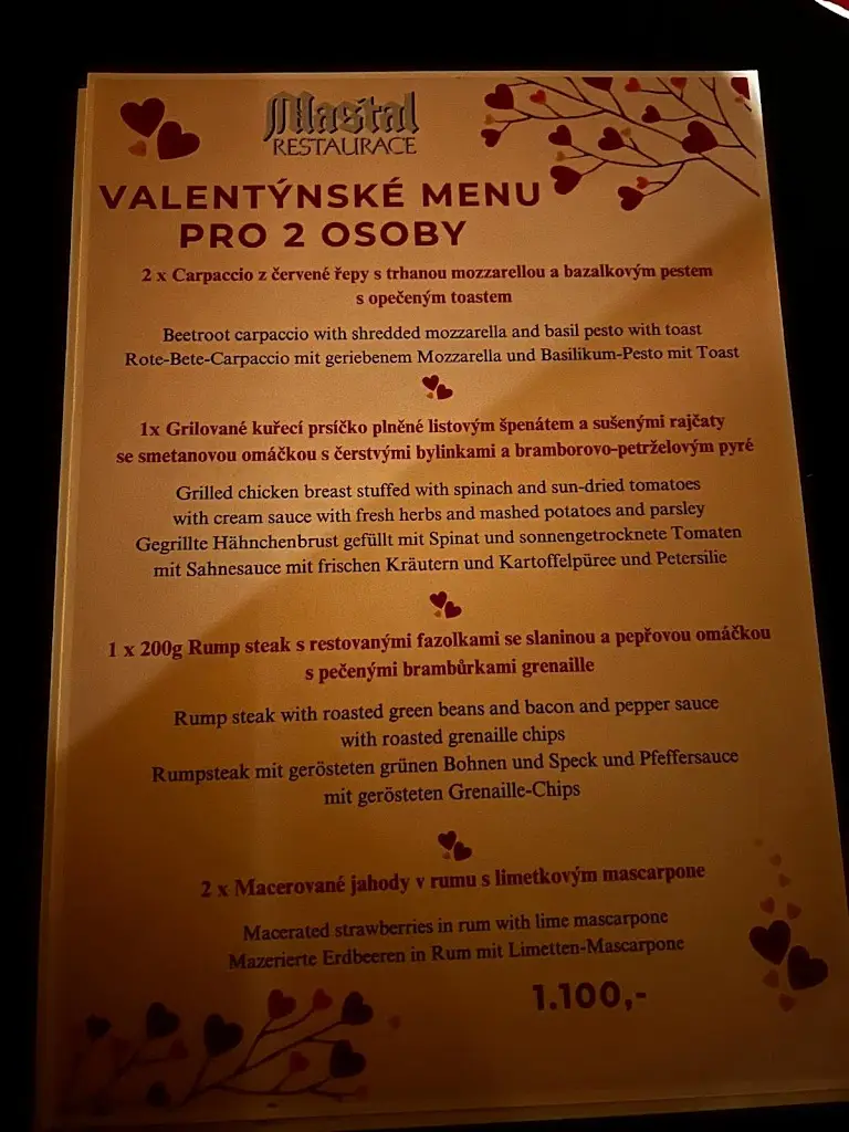 Menu_Penzion a restaurace Maštal_Český Krumlov_immagine_3