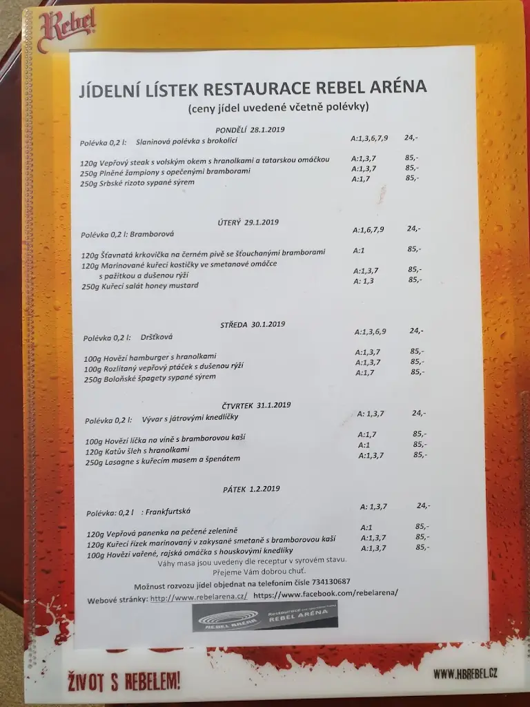 Menu_Restaurace ve sportovní hale_Havlíčkův Brod_image_2