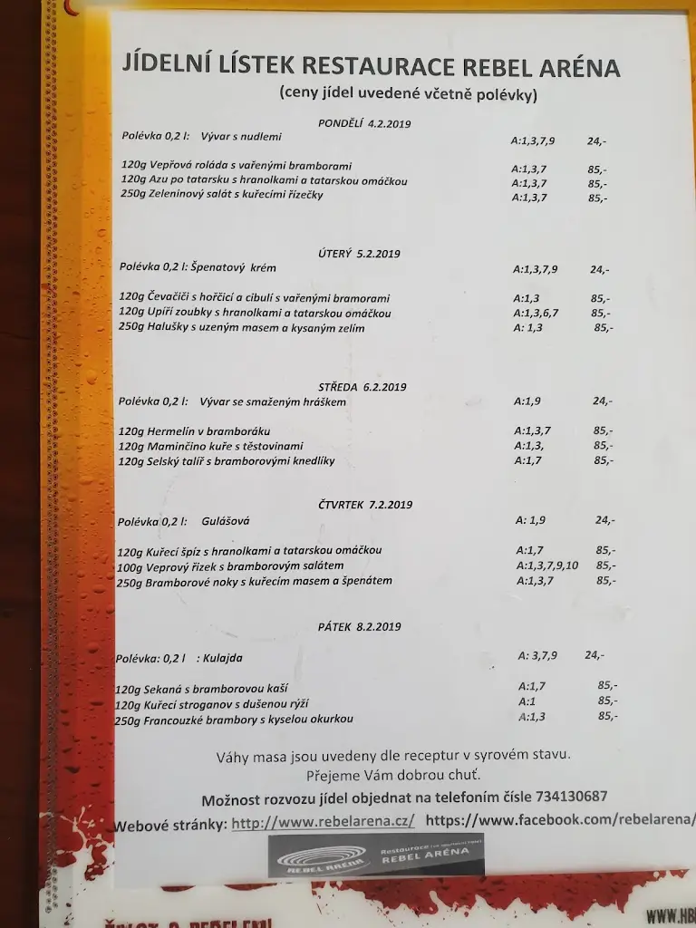 Menu_Restaurace ve sportovní hale_Havlíčkův Brod_image_3